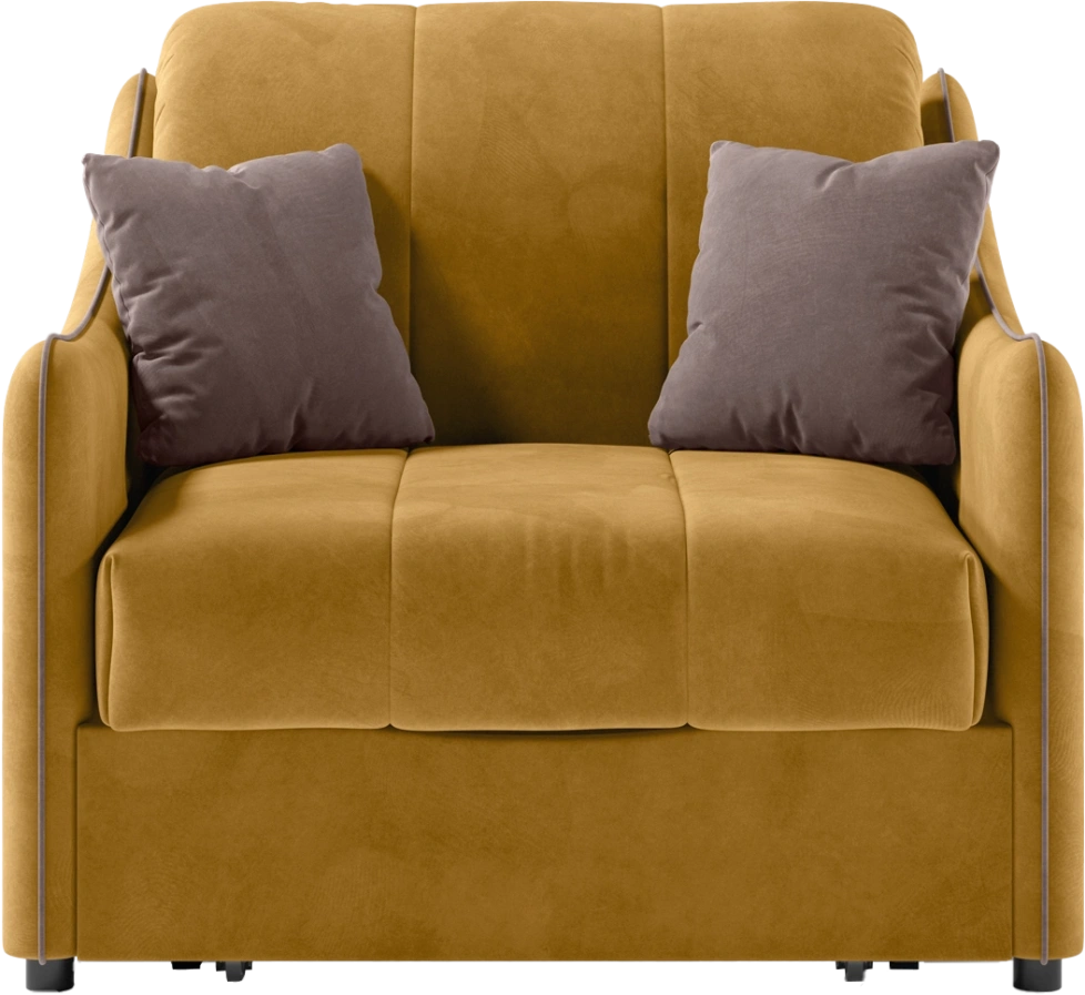 Кресло-кровать Дели 80, модель 032, Ultra Mustard / Ultra Stone (горчичный)