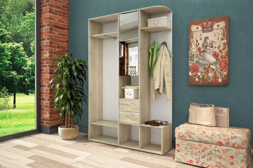 Прихожая Диана, Дуб сонома/Белый