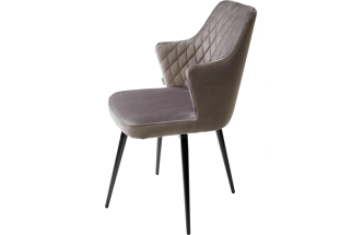 Стул Herman, поворотный, графит #14, велюр, черный каркас