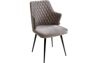 Стул Herman, поворотный, графит #14, велюр, черный каркас