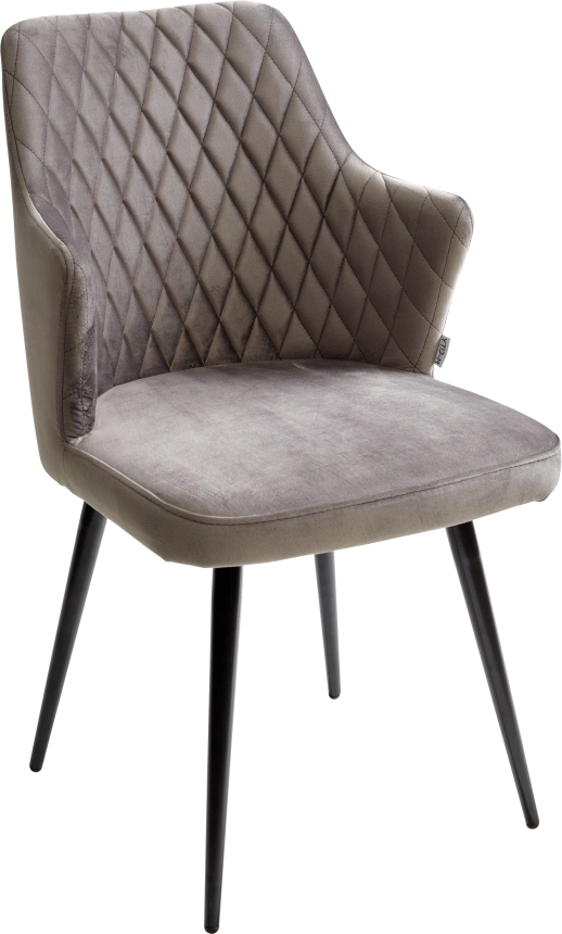 Стул Herman, поворотный, графит #14, велюр, черный каркас