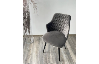 Стул Herman, поворотный, графит #14, велюр, черный каркас