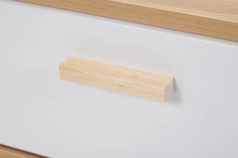 Тумба прикроватная Калгари, с ящиком, дуб натуральный светлый / белый матовый