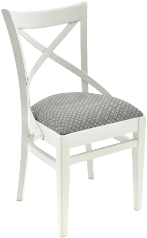 Стул Соло Венский, деревянный, ажур 149-3 жаккард, каркас эмаль белая