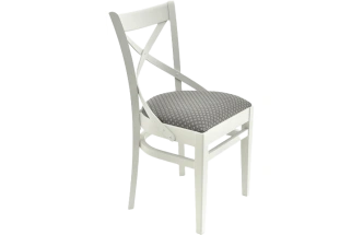 Стул Соло Венский, деревянный, ажур 149-3 жаккард, каркас эмаль белая