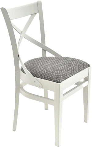 Стул Соло Венский, деревянный, ажур 149-3 жаккард, каркас эмаль белая