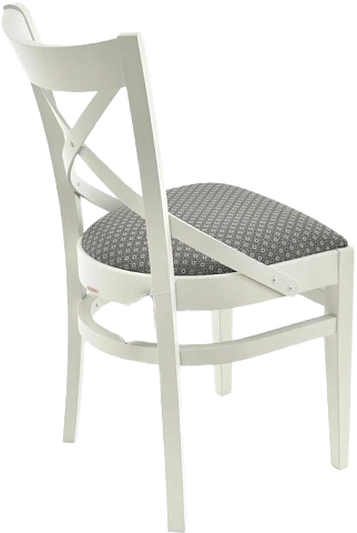 Стул Соло Венский, деревянный, ажур 149-3 жаккард, каркас эмаль белая