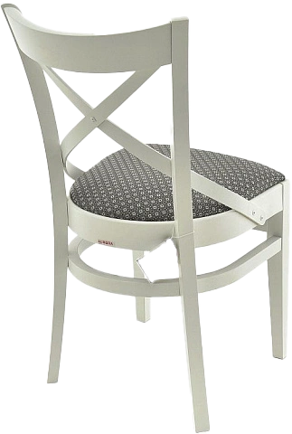 Стул Соло Венский, деревянный, ажур 149-3 жаккард, каркас эмаль белая