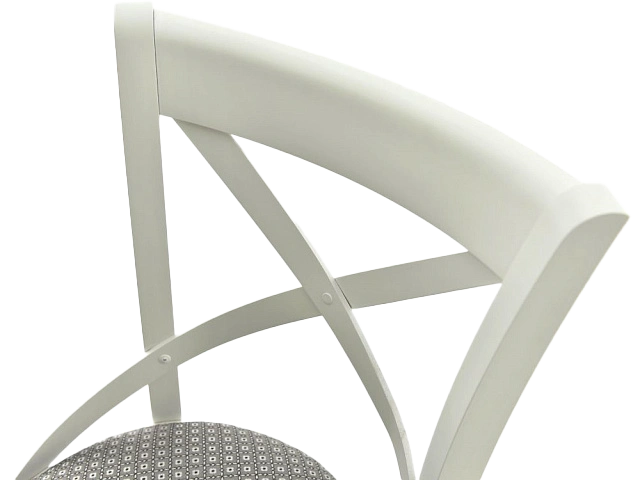 Стул Соло Венский, деревянный, ажур 149-3 жаккард, каркас эмаль белая