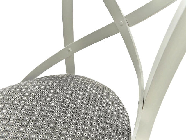 Стул Соло Венский, деревянный, ажур 149-3 жаккард, каркас эмаль белая