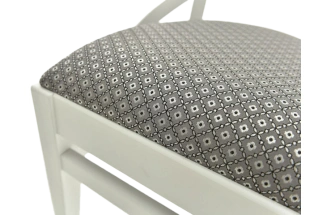 Стул Соло Венский, деревянный, ажур 149-3 жаккард, каркас эмаль белая