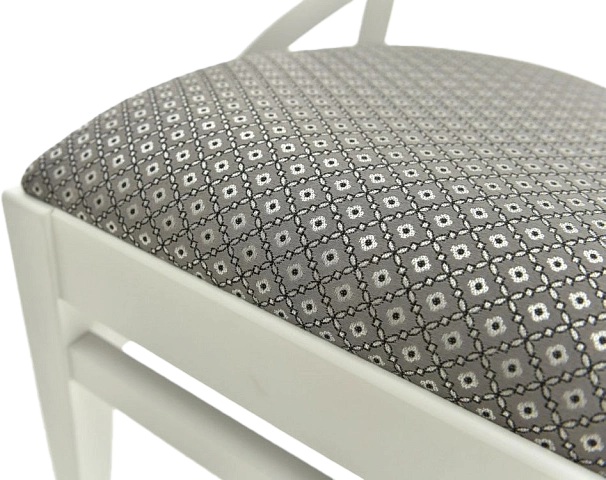 Стул Соло Венский, деревянный, ажур 149-3 жаккард, каркас эмаль белая