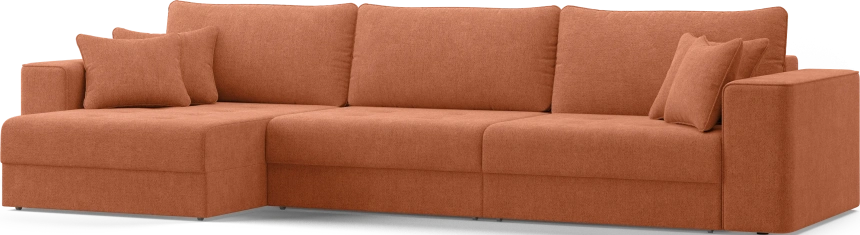 Диван угловой трехместный Конте, модель 036, Danco 412 (оранжевый)