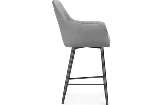 Полубарный стул Райнер, серый MR -11 / черный