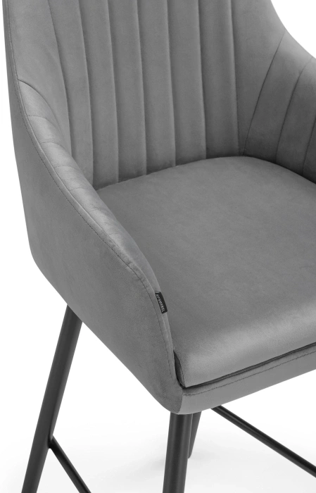 Полубарный стул Райнер, серый MR -11 / черный