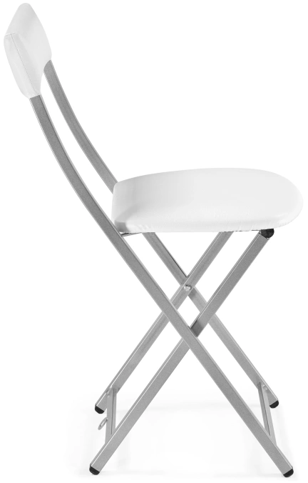 Стул Elevis, складной, белый полимер / светлый мусс