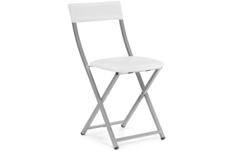 Стул Elevis, складной, белый полимер / светлый мусс