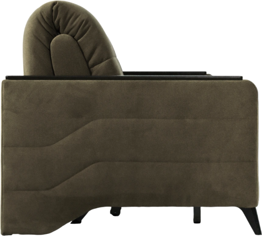 Диван прямой Нельсон 155, ткань Lamb ecru, декор Венге