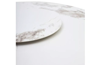 Кухонный стол Castela 135, белый мрамор CA071, керамика, орех