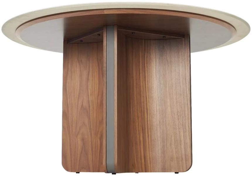 Кухонный стол Castela 135, белый мрамор CA071, керамика, орех