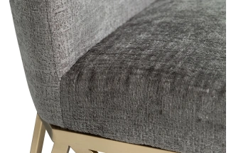 Стул 30C-20140,  мягкий, серый / золото