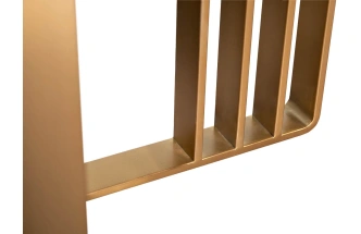 Обеденный стол Irelia, 220x98x75, МДФ, черный / золотой