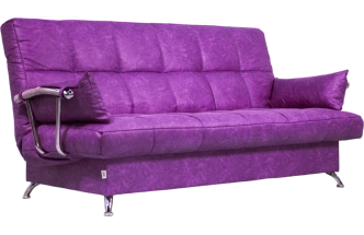 Диван прямой Финка Хром, ткань Луна 55 (сирень)
