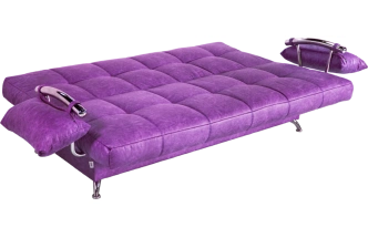 Диван прямой Финка Хром, ткань Луна 55 (сирень)