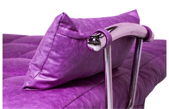 Диван прямой Финка Хром, ткань Луна 55 (сирень)