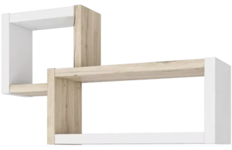 Полка двухсекционная Венето, Дуб санремо / Белый