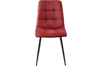 Стул Bari, мягкий, UF910-11 wine red, велюр, черный каркас