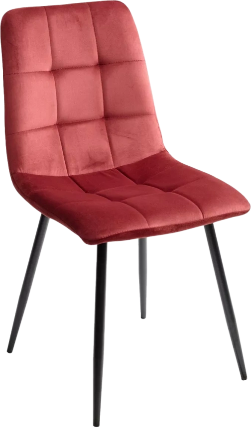 Стул Bari, мягкий, UF910-11 wine red, велюр, черный каркас