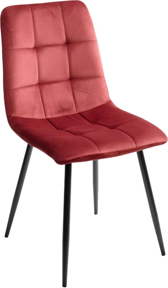 Стул Bari, мягкий, UF910-11 wine red, велюр, черный каркас