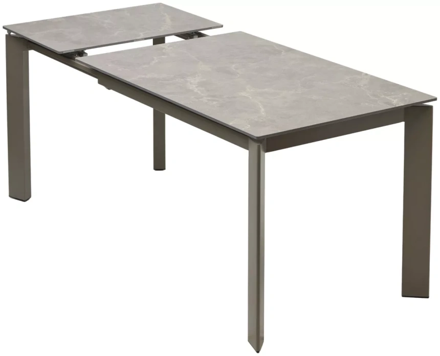 Кухонный раздвижной стол Corner 120, Matt Latte Stone Solid Ceramic, Taupe