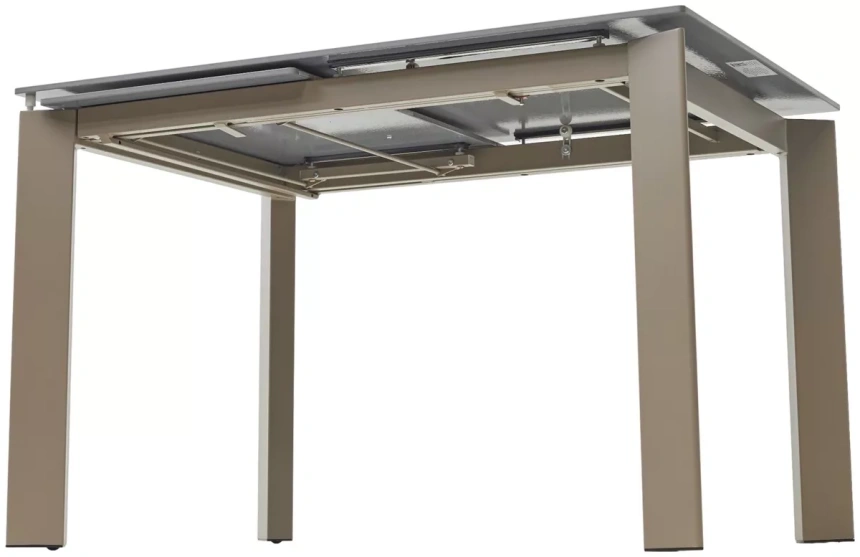 Кухонный раздвижной стол Corner 120, Matt Latte Stone Solid Ceramic, Taupe