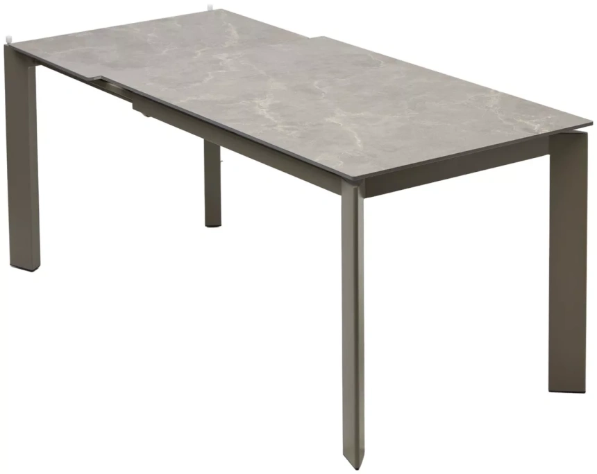 Кухонный раздвижной стол Corner 120, Matt Latte Stone Solid Ceramic, Taupe