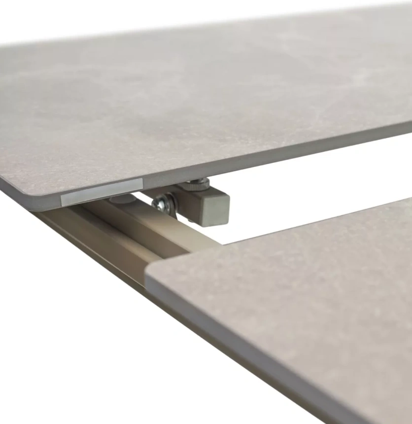 Кухонный раздвижной стол Corner 120, Matt Latte Stone Solid Ceramic, Taupe