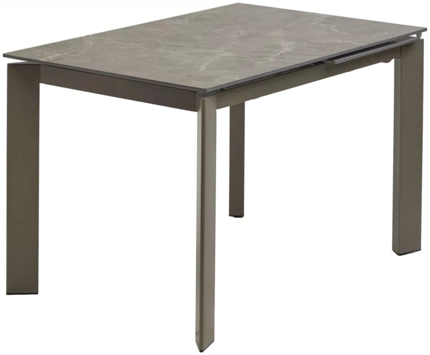 Кухонный раздвижной стол Corner 120, Matt Latte Stone Solid Ceramic, Taupe