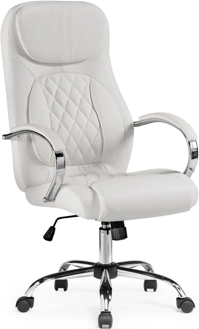 Компьютерное кресло Tron, экокожа белый