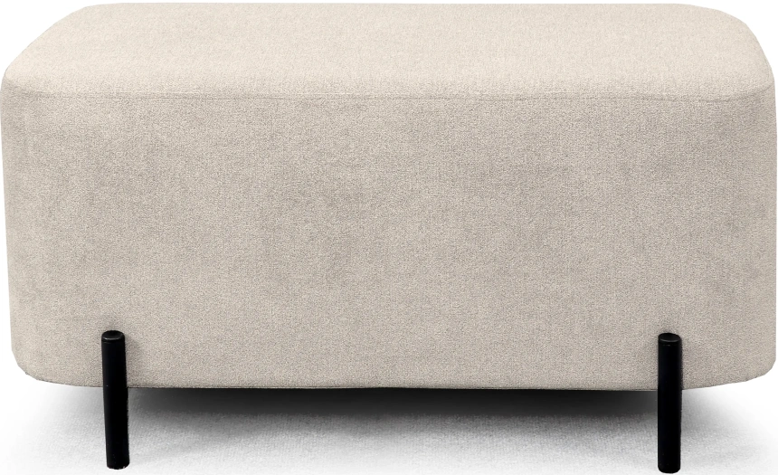 Банкетка Портленд, мягкая, на ножках, ткань торонто бежевый