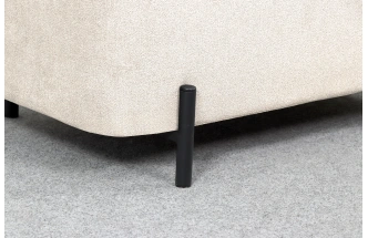 Банкетка Портленд, мягкая, на ножках, ткань торонто бежевый