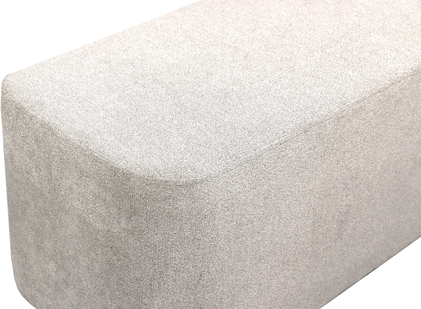 Банкетка Портленд, мягкая, на ножках, ткань торонто бежевый