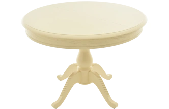 Кухонный стол Фабрицио 1, D 100, слоновая кость, каркас слоновая кость