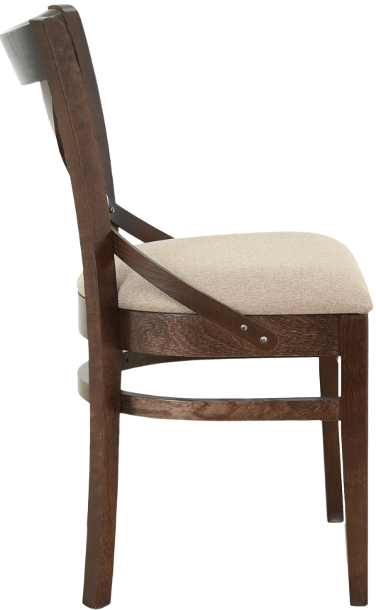 Стул Соло Венский, деревянный, браво бежевый велюр, каркас орех темный
