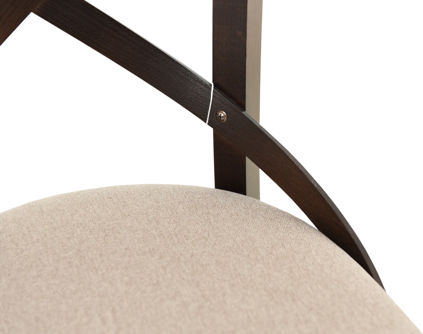 Стул Соло Венский, деревянный, браво бежевый велюр, каркас орех темный