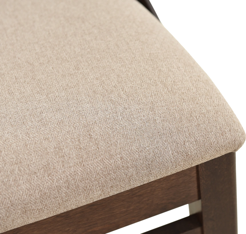 Стул Соло Венский, деревянный, браво бежевый велюр, каркас орех темный