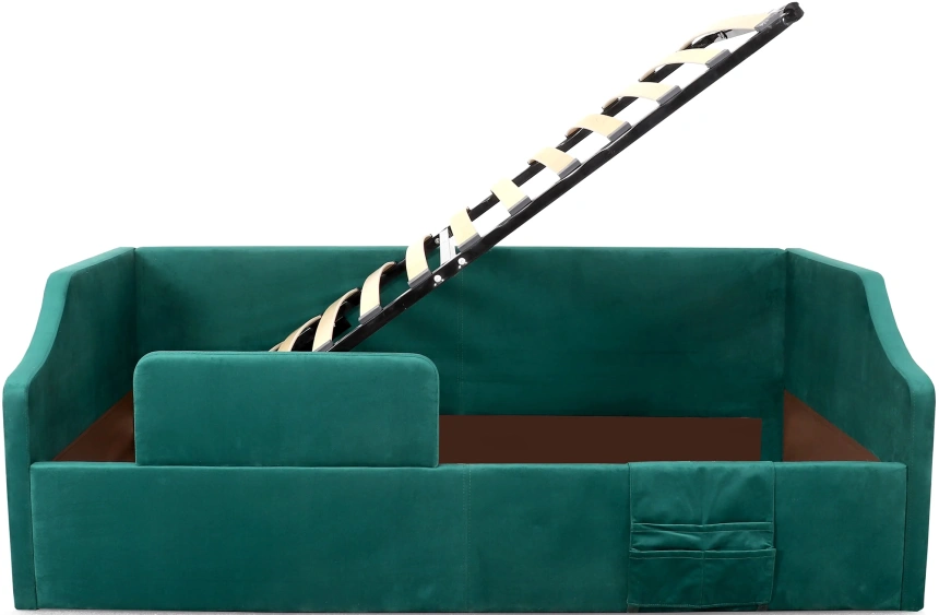 Кровать односпальная Дрим СТАНДАРТ, велюр Мора зеленый