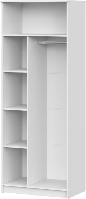 Шкаф двухдверный Сантори, распашной для одежды, белый тексктурный