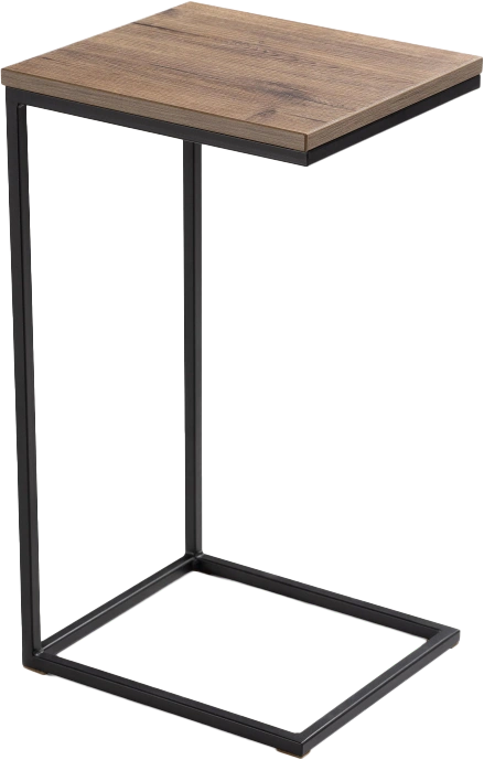 Журнальный стол Геркулес, 30x34, ЛДСП, дуб велингтон, каркас черный