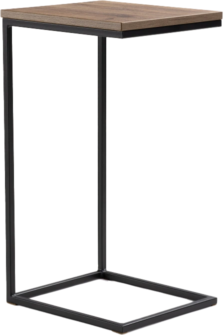 Журнальный стол Геркулес, 30x34, ЛДСП, дуб велингтон, каркас черный